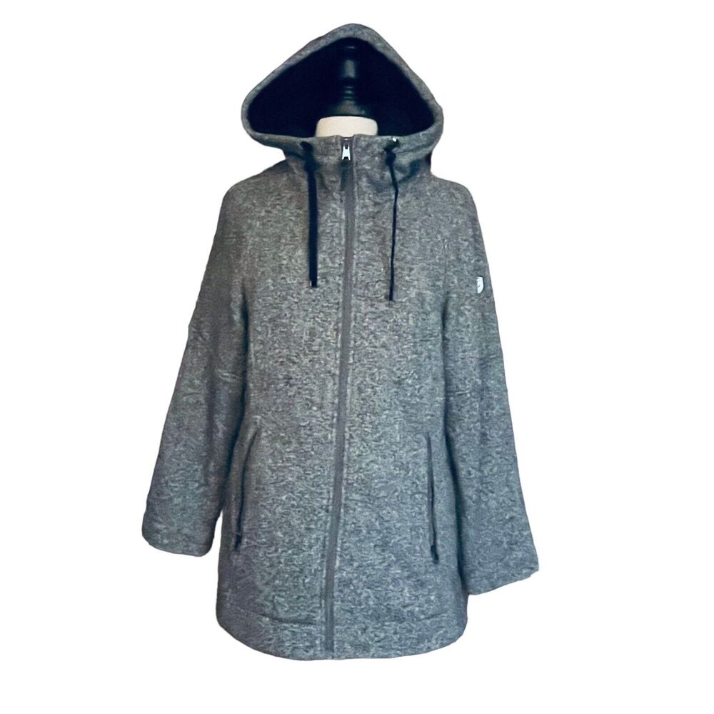 1 Madison Expedition Heritage Jacket And Hat Sz M Women Warm Lined Knit Full Zip